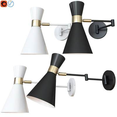 现代金属烤漆壁灯